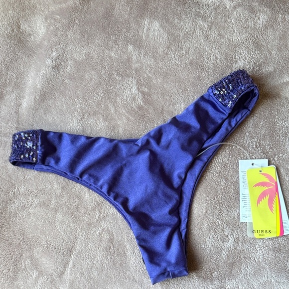 Guess  Sparkly Purple Swim Bottoms - Picture 1 of 11